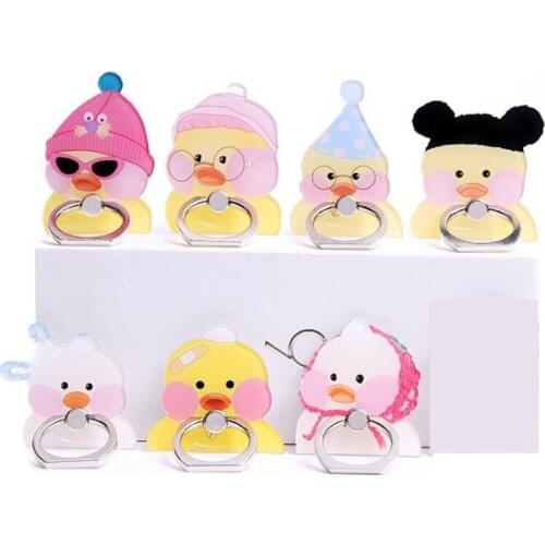 Cartoon Acrylic Cute Dusk Chick Finger Ring Smartphone Stand Holder Mobile Phone Holder For iPhone Samsung Huawei All Phone