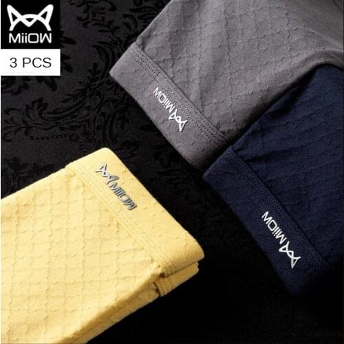 MiiOW Pure Cotton Mens Underwear Scrotum Support Mens Loose Sports Boxer Shorts Tide AAA Antibacterial Summer Thin Section