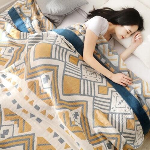 100% cotton muslineum blanket, summer bedspread, travelling sofa, breathable, elegant, Bohemian style, large, soft
