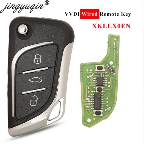 Jingyuqin XKLKS0EN VVDI Wired Universal Remote Key 3 Buttons Fob for Xhorse VVDI2 /VVDI MINI Key Tool/VVDI Key Tool Max