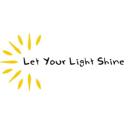 Let your light shine Wall Stickers Inspirational English Home Decor wallpaper Bedroom living room background decoration sticker