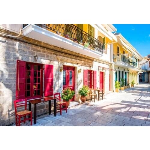 Travelling vlog photography backgrounds vinyl Quiet town photo backdrops for kids photographer Studio props fotografia LV-1581