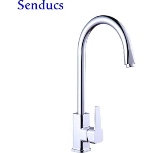 Senducs 360 Rotation kitchen sink water tap of hot cold kitchen tap for best selling kitchen sink water faucet brass kitchen tap