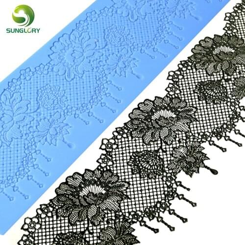 Wedding Decoration Flowers Silicone Lace Mat Sugar Craft Cake Lace Mold Fondant Mold Chocolate Gumpaste Baking Tools Bakeware