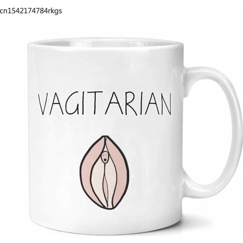 Vagitarian Mug Funny LBGT Mugs Lesbian Present Girlfriend Gay Presents Hilarious Gifts