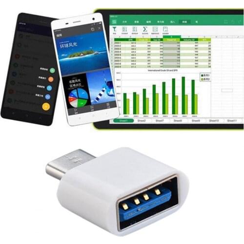 2Pcs High Speed Male to Female Type-C to USB OTG Converter for Flash Drive Mouse