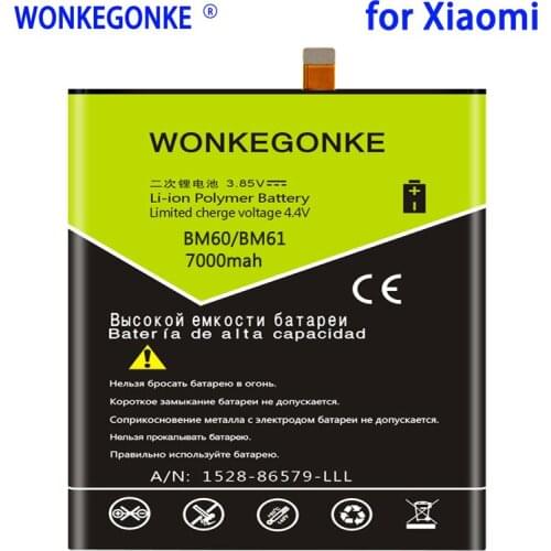 WONKEGONKE 7000mah BM60/BM61 For Xiaomi for MIUI for MiPad 1 A0101 for Mipad 2 7.9 inch Batteries Bateria