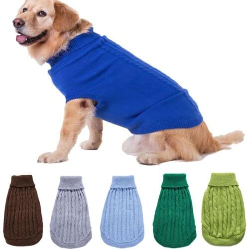 Pet Dog Sweaters Winter Pet Clothes for Small Large Dogs Warm Sweater Coat Outfit for Cat Clothes Soft Big Dog T Shirt Jacket