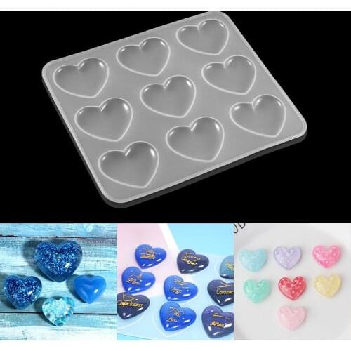 1 Pcs Heart Shaped Silicone Mold Pendant UV Epoxy Mold For DIY Handmade Resin Casting Necklace Ornaments Jewelry Making Tools