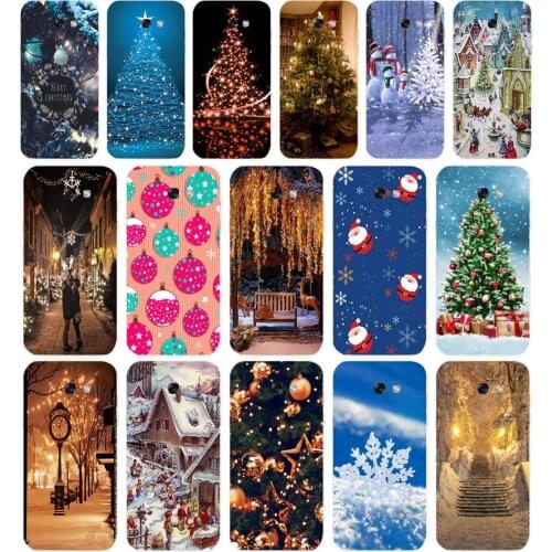 114AA The Christmas tree Soft Silicone Tpu Cover phone Case for Samsung Galaxy A5 2015 2016 A7 2017 A8 Plus A9 2018 A80
