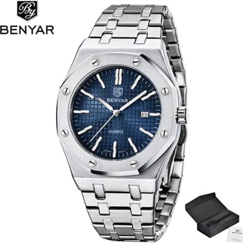 BENYAR 5156 New Style Clock MIYOTA Movt Men Quartz Watches Waterproof Men Sports Watches Luminous Relogio Masculino Wristwatches