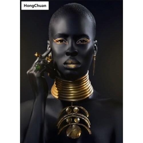 5D DIY full square/round diamond painting African woman diamond embroidery diamond inlaid cross stitch home decoration gift