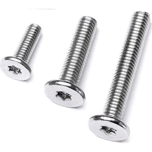 84pcs M3 torx screw bolt flat head screws T&TX 304 stainless steel machine thread nail plum socket nails