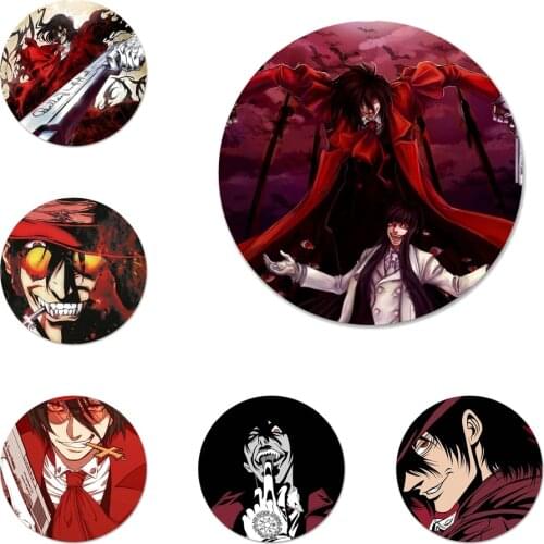 Anime Hellsing Alucard Fan Icons Pins Badge Decoration Brooches Metal Badges For Clothes Backpack Decoration 58mm