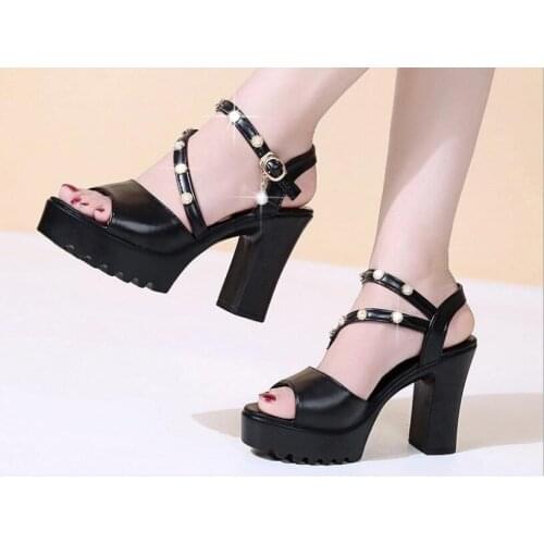 Fashion Woman Wedding Shoes Sandals Rhinestone Fish Mouth Sexy High Heels Slides Slippers Heels Waterproof Sandal Summer Pumps