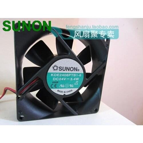 For Sunon KDE2408PTB1-6 DC 24V 3.4W server cooling fan 8cm 8025 80x80x25mm 80mm