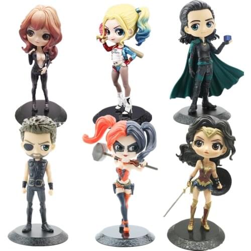 Disney Figures Anime Toy Wonder Woman Avengers Endgame Model Dolls Harley Quinn Figurines Party Wedding Decoration Ornaments