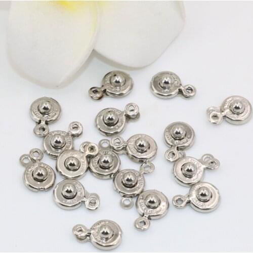 Free shipping wholesale price 50pcs silver-color 7mm round clasps hooks accessories fit diy necklace&bracelets findings B2857