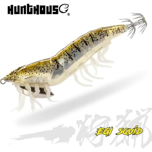 Hunthouse 3D HYBRID SHRIMP EGI lure 11cm 20g for fishing squid jigs leurre squid egi octopus calamar lure hard cuttlefish lure