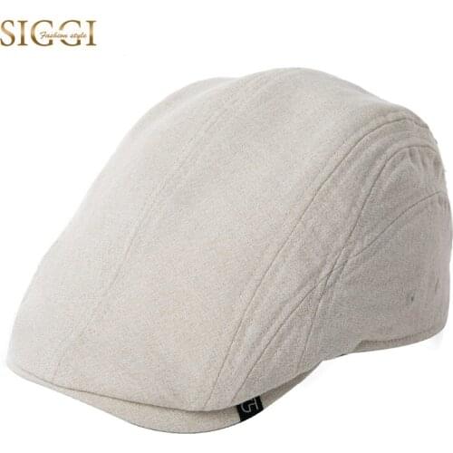 FANCET Spring Men Peaked Duckbill Cap Solid Soft Cotton Visor Brim Sweatband Breathable Casual Flat Gorras Planas For Male 99012