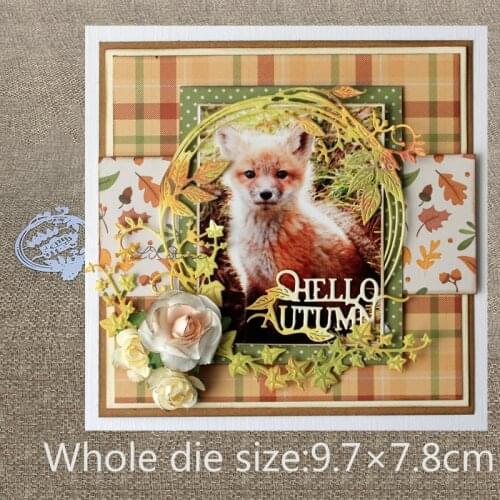 XLDesign Craft Metal Cutting Die Stencil leaves letter wreath decoration Scrapbook Paper Card Craft Album DIY Embossing Die Cuts