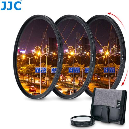 JJC Variable Star Filter Set 4 6 8 Pionts 40.5mm 49mm 52mm 55mm 58mm 62mm 67mm 72mm 77mm Lens Filter Star Line & Lens Case Pouch
