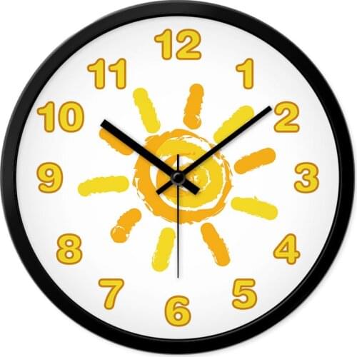 Sunshine Wall clock modern minimalist creative living room silent clock Korean style bedroom European fashion mute decorative