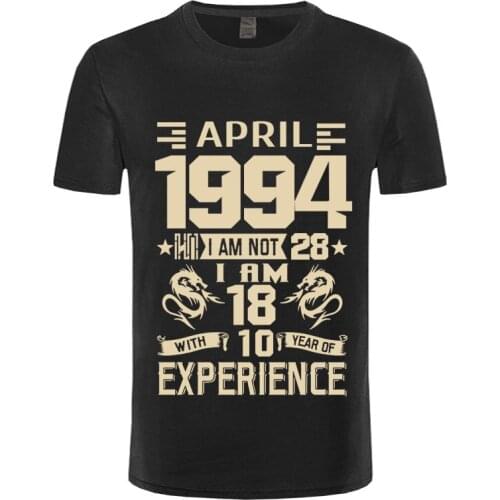 2021 NEW January February 1994 YEARS March April May June July August September shirt Mens Short Sleeve T shirt Printed Casual