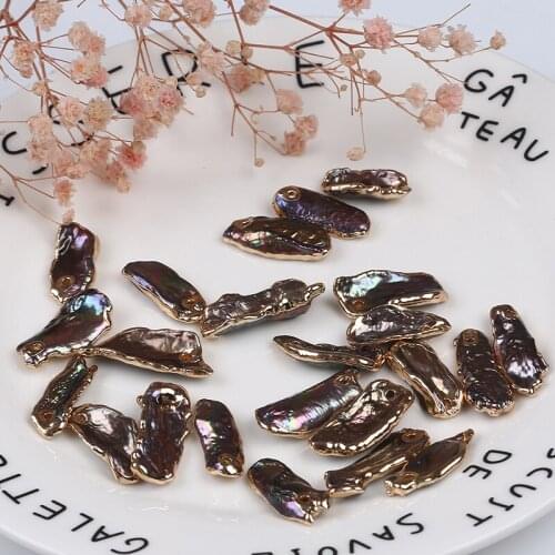 2021 New Arrival Natural Freshwater Pearl Pendants Irregular Charms For Jewelry Making Bracelet Necklace Accessories