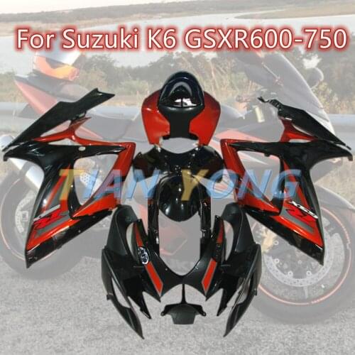 New ABS Motorcycle Whole Fairings Kit Fit For SUZUKI GSX-R600 GSX-R750 2006 2007 Bodywork set Rear Fairing Seat Cowl Cover