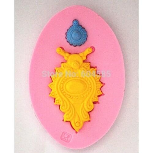 Oval Pendant Silicone Chocolate Fondant Candy Mold Cake Decoration