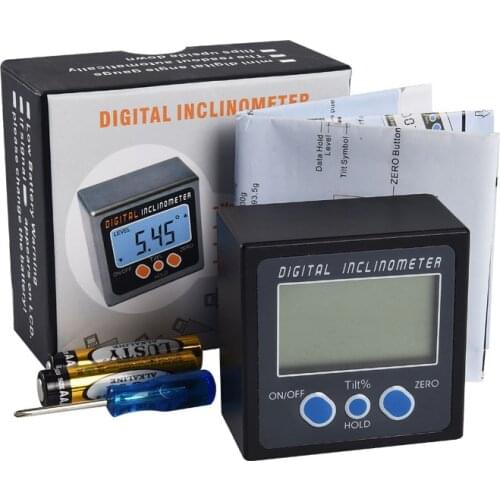 Plastic Inclinometer Digital angle Level Angle Meter Magnets Base 360 Angle Bevel Electronic Protractor