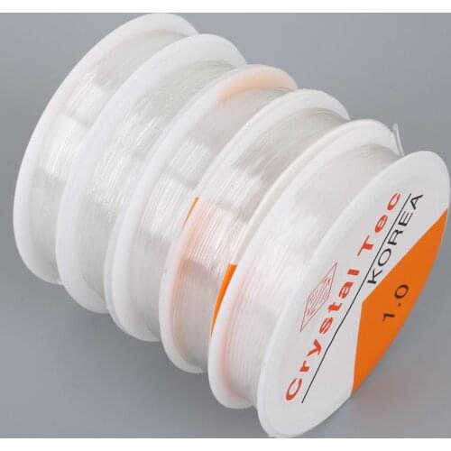10Rollsx4m Translucent Stretch Elastic Beading Cord/String/Thread DIY for Jewelry Making Bracelet&Necklace 1.0mm Wholesale