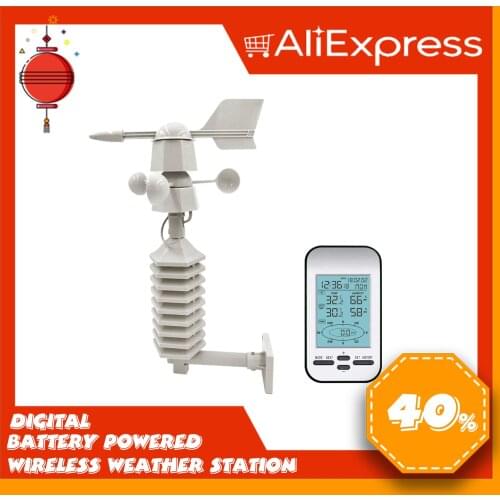 Professional Wireless Weather Station Anemometer Out Wind Speed Direction Sensor Digital Wind Chill Temperature Humidity Meter