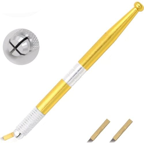 Wholesale 1pcs high quality permanent makeup tattoo pen eyebrow manual pen machine with 2pcs blades free shipping