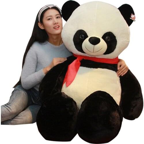 Kawaii cartoon panda plush doll hug bear large plush animals pandas toy sleeping pillow for girl gift 120cm 160cm