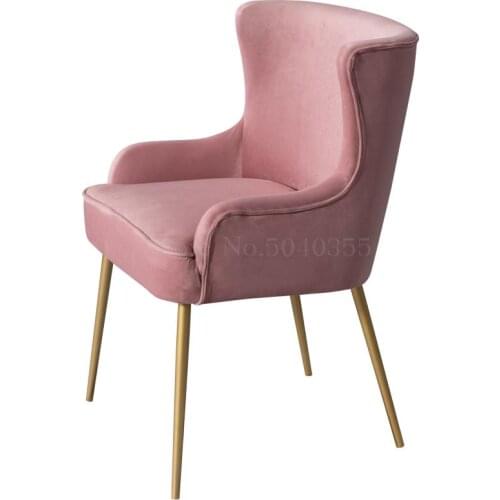 Nordic fabric sofa single net red post modern light luxury sofa chair living room American sofa chair dining chair study chair