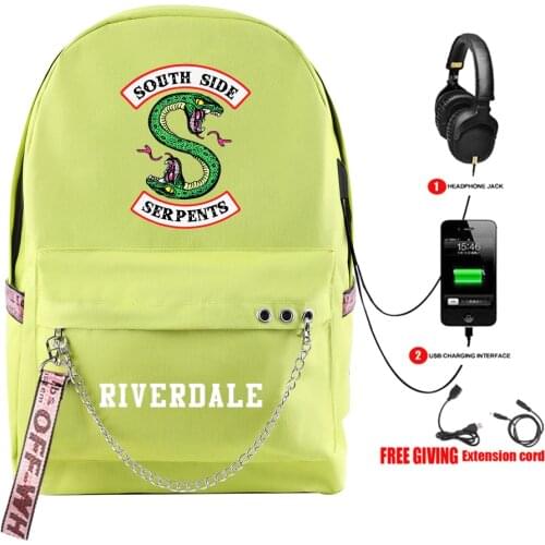 Riverdale southside vogue backpack for teenagers boy/girl water bags dwaterproof water oxford usb charge backpack High Quality