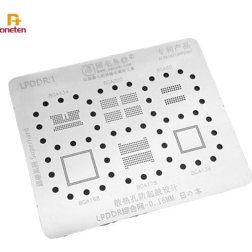BGA200 BGA179 BGA Reballing Stencil Amao LPDDR1 For Huawei Honor 9X RAM Nand Plant Net Storage Steel Mesh