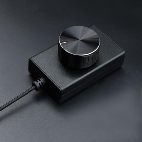TZT PC Speaker USB Volume Control Knob Switch Lossless Sound Quality (Bottom LED)