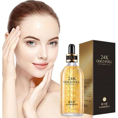 100ml 24k Gold Foll Hyaluronic Acid Moisturizing Face Serum Anti Tender Facail Essence Beauty Skin Care Repair Liquid