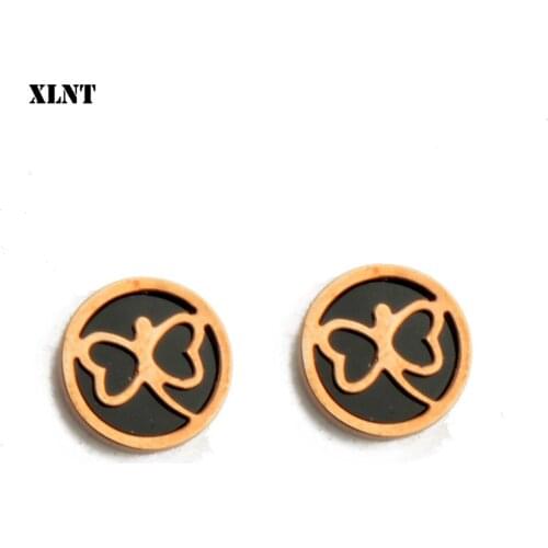 XLNT Stainless Steel Rose Gold Prevent Allergy Dragonfly Stud Earrings for Women Girls Fashion Jewelry Pendientes