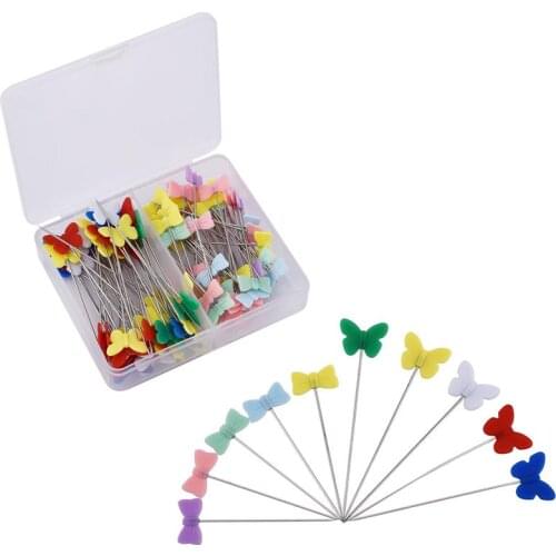 100 Pcs/Box Patchwork Pins Positioning Needle Sewing Marker Needle Dressmaking Pins DIY Handmade Make Garment Accessory