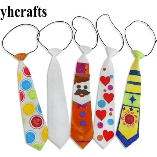 2PCS/LOT,Paint unfinished canvas tie Teachers day gifts Creative activity Art fun Fathers Day gifts Early educational arts DIY