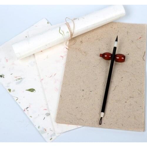 20pcs 20*30CM Chinese Style Ancient Rhyme Stationery Paper Painting Paper Handmade Plant Yunlong Paper Rice Papers Letterhead