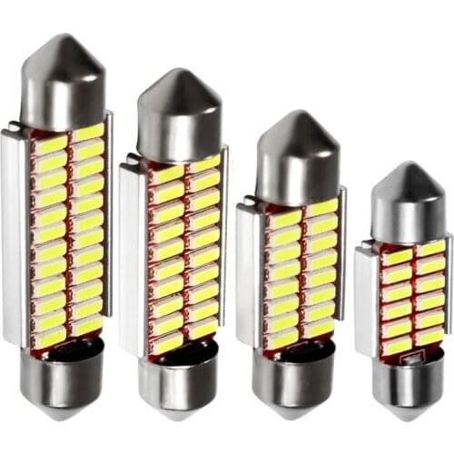 31mm 36mm 39mm 41mm Super Bright 4014 LED FESTOON Bulb C5W White Color Car Dome Light Canbus No Error Auto Interior Reading Lamp