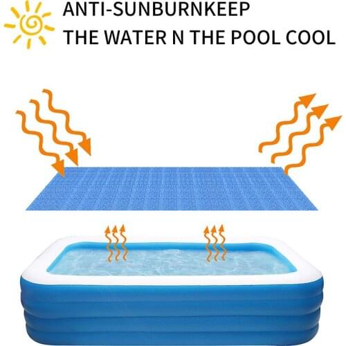 Swimming Pool Cover Rectangle Swimming Pool Insulation Film Outdoor Rainproof Dustproof Garden Tub Cover Pool Accessories