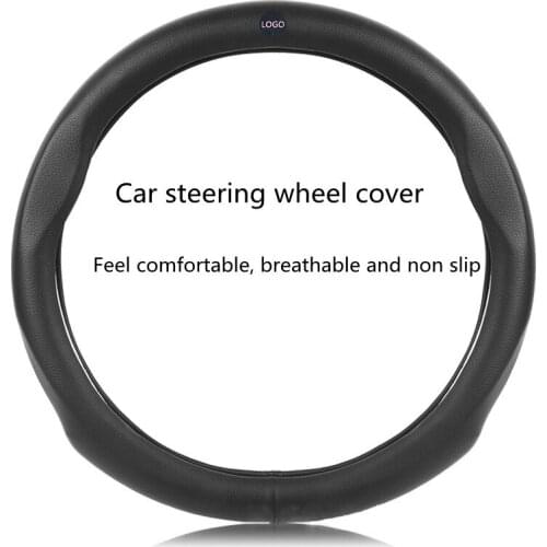 38cm Automobile Leather Steering Wheel Cover for Volkswagen Sagitar Lavida Tiguan Jetta Magotan Bora Lamando