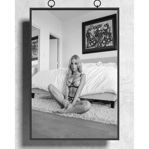 R0341 Black and White Room swimsuit Sexy Beautiful Girl Model Wall Sticker Silk Poster Art Home Decoration