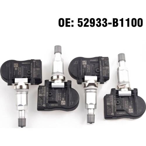 4 PCS Car Tire Pressure Monitor Sensor TPMS 52933-B1100 for Hyundai Santa fe Equus Genesis Accent